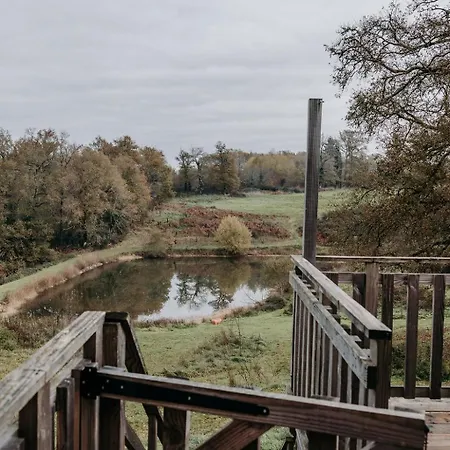Maison Surplombant L'etang Avec Bain Nordique *